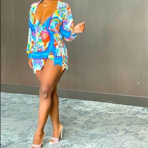 Wrapped in Paisley Mini Wrap Dress
